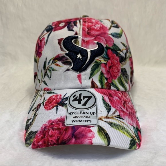 Houston Texans '47 Brand Floral Hat Cap Womens One Size Adjustable Fit - Picture 1 of 9
